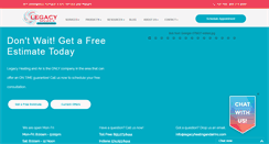 Desktop Screenshot of legacyheatingandairinc.com